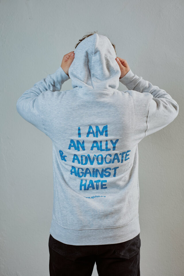 Bluza z kapturem I AM AN ALLY & ADVOCATE AGAINST HATE
